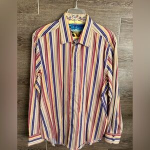 Robert Graham Multicolor Striped Men's Shirt